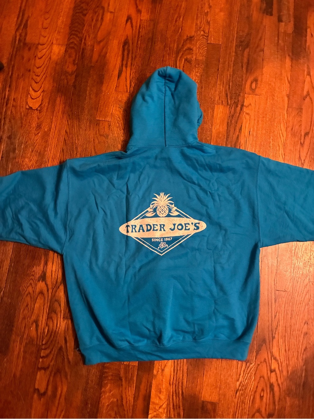 Trader Joe’s blue hoodie size XXL